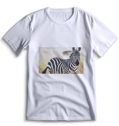 Футболка Top T-shirt зебра ( с зеброй) 0044 белая S