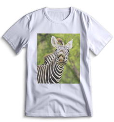 Футболка Top T-shirt зебра ( с зеброй) 0091 белая 3XS
