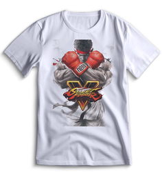 Футболка Top T-shirt Игра Street Fighter (Стрит файтер, файтинг, драка) 0038 белая S