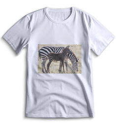 Футболка Top T-shirt зебра ( с зеброй) 0001 белая XS