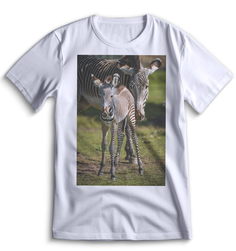 Футболка Top T-shirt зебра ( с зеброй) 0078 белая 3XS