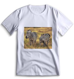 Футболка Top T-shirt зебра ( с зеброй) 0063 белая M