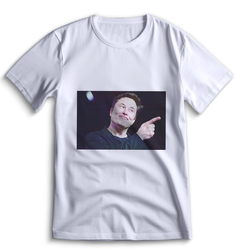 Футболка Top T-shirt Илон Маск (Тесла) 0125 белая L