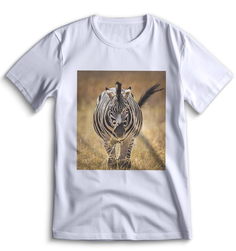 Футболка Top T-shirt зебра ( с зеброй) 0064 белая M