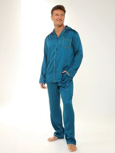 Пижама мужская Малиновые Сны ZEUS бирюзовая 50 RU