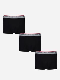 Комплект трусов Reebok боксер, для мужчин, U5_C8266_RBK, чёрный, S, 3 шт