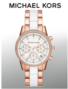 Наручные часы женские Michael Kors M6324K белые/золотистые