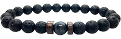 Браслет из резины DG Jewelry DG-B001A-2, лава\агат