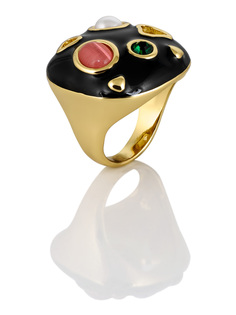 Кольцо из бижутерного сплава р. 17 LIGHT NIGHT 222275097, жемчуг