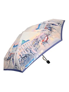 Зонт женский ZEST 85515 бежево-голубой