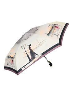 Зонт женский ZEST 85515 бежево-черный