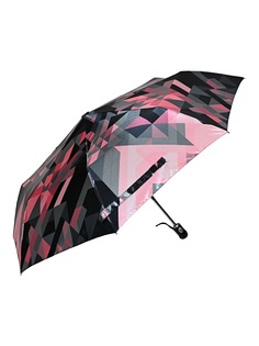 Зонт женский ZEST 83744 черно-розовый