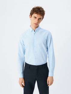 Рубашка мужская Calvin Klein K10K1098870GY голубая, размер 41
