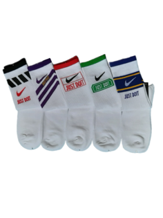 Комплект носков унисекс Nike NI-JD-F-A8003-12_5 белых 41-47, 5 пар