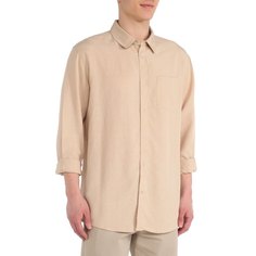 Рубашка мужская Maison David 2203 бежевая XL