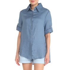 Рубашка женская Maison David MLY2116 синяя XL