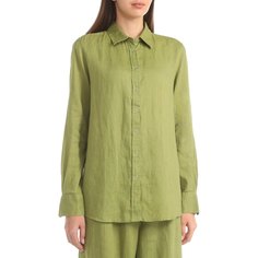 Рубашка женская Maison David ML2109 зеленая 2XS