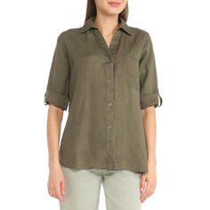 Рубашка женская Maison David MLY2119 зеленая 2XS