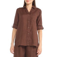 Рубашка женская Maison David MLY2119 коричневая S