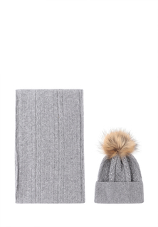 Комплект шапка и шарф женский Daniele Patrici A70012 серый