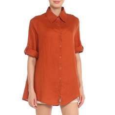 Рубашка женская Maison David MLY2116 оранжевая L