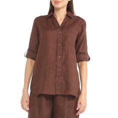 Рубашка женская Maison David MLY2119 коричневая XS