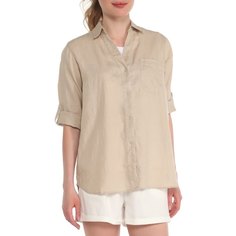 Рубашка женская Maison David MLY2119 бежевая XS