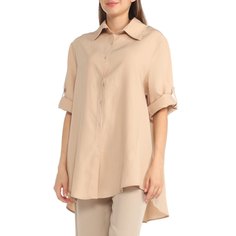 Рубашка женская Maison David MLY2116-1 бежевая XS