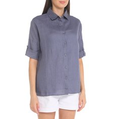 Рубашка женская Maison David MLY2115 синяя XS