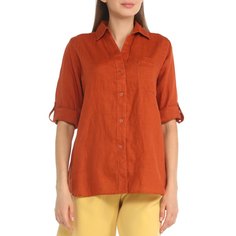 Рубашка женская Maison David MLY2119 оранжевая S