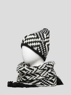 Комплект шапка и шарф женский Vitacci MT0006-01-K черный
