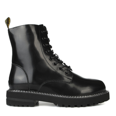 Ботинки женские Abricot AT-0048-lea-baize-black-wht черные 36 RU