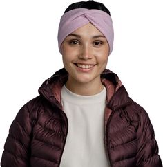 Повязка женская Buff Merino Fleece Headband lilac sand, р.53-62