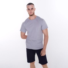 Футболка мужская NoBrand 9606646 серая 48 RU