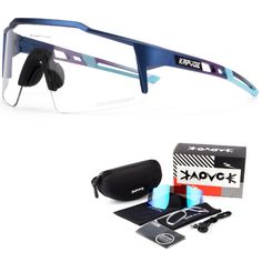 Спортивные солнцезащитные очки мужские Kapvoe pc-KE9023-2lens прозрачные
