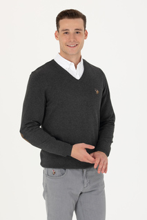 Пуловер мужской US Polo G081SZ0TK0TD03-BSK23 серый S