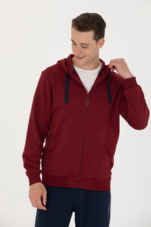Толстовка мужская US Polo G081SZ0820ERMANSK23-E бордовая XL