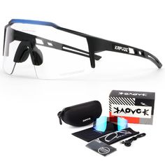 Спортивные солнцезащитные очки мужские Kapvoe pc-KE9023-2lens прозрачные
