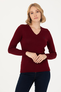 Пуловер женский US Polo G082SZ0TK0ESTALE23K-E бордовый M
