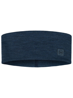 Повязка унисекс Buff Merino Wide Headband solid night blue, р.53-62