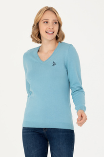 Пуловер женский US Polo G082SZ0TK0ESTALE23K-E голубой L