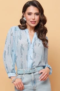 Блуза женская DSTrend Шарлиз синяя 54