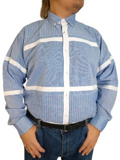 Рубашка мужская Barcotti 10701 голубая 5XL