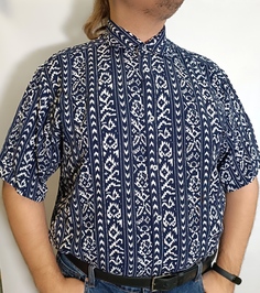 Рубашка мужская Barcotti 15204 синяя 5XL