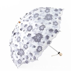 Зонт женский WASABI TREND ZONT-0001-3 белый/серый