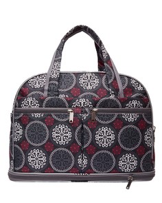 Дорожная сумка унисекс BAGS-ART LM 40-48 черная/серая/красная, 30x41x20 см