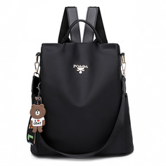 Сумка-рюкзак женская M1802-04 черная, 32х32х13 см No Brand
