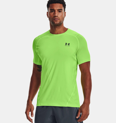 Футболка мужская Under Armour HG Armour Fitted SS лайм L