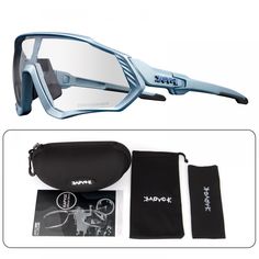 Спортивные солнцезащитные очки мужские Kapvoe PC-KE9408-1LENSDS прозрачные