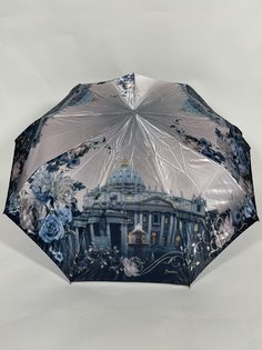 Зонт женский YOANA 7795 сине-бежевый